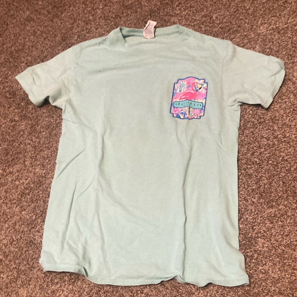 Comfortable Destin Florida Graphic Tee - cyan blue